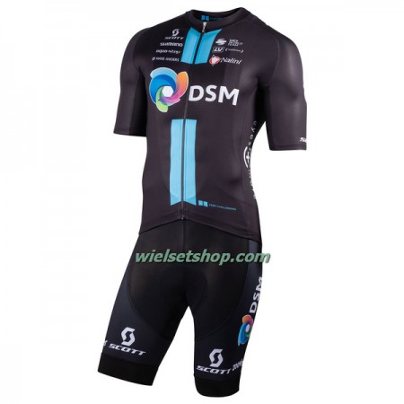Fietskleding (Fietsshirt + Korte Koersbroek) 2022 Team DSM - Zwart